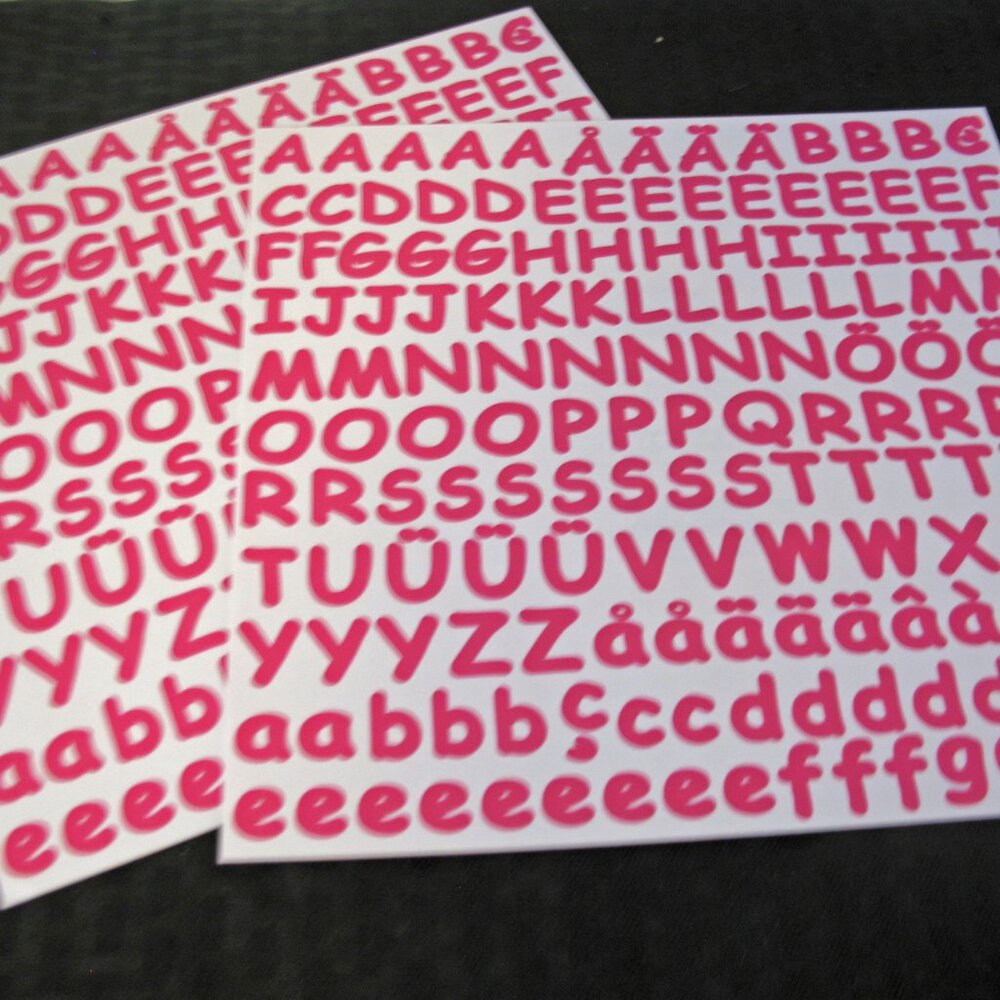 2 Large ABC 123 Flamingo Sassy Letters and Numbers